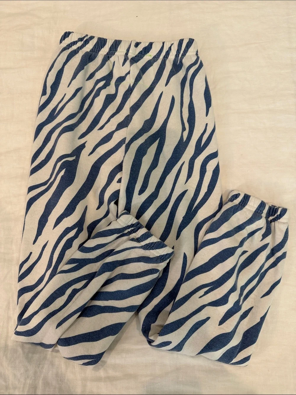 Kids Aviator Nation Blue Zebra-Print sweatpants